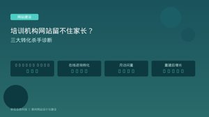 泉州培训机构网站为什么留不住家长？网站设计三大转化杀手诊断