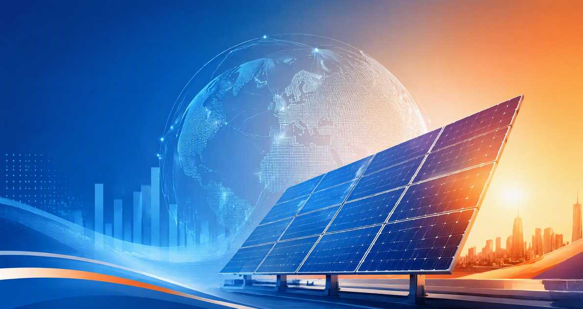 太阳能光伏面板科技商务插图