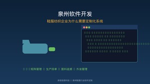 泉州软件开发：鞋服纺织企业为什么需要定制化系统而非通用ERP