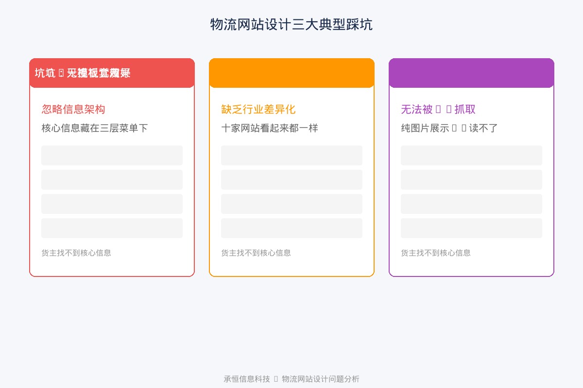 承恒信息科技物流网站设计常见问题分析图