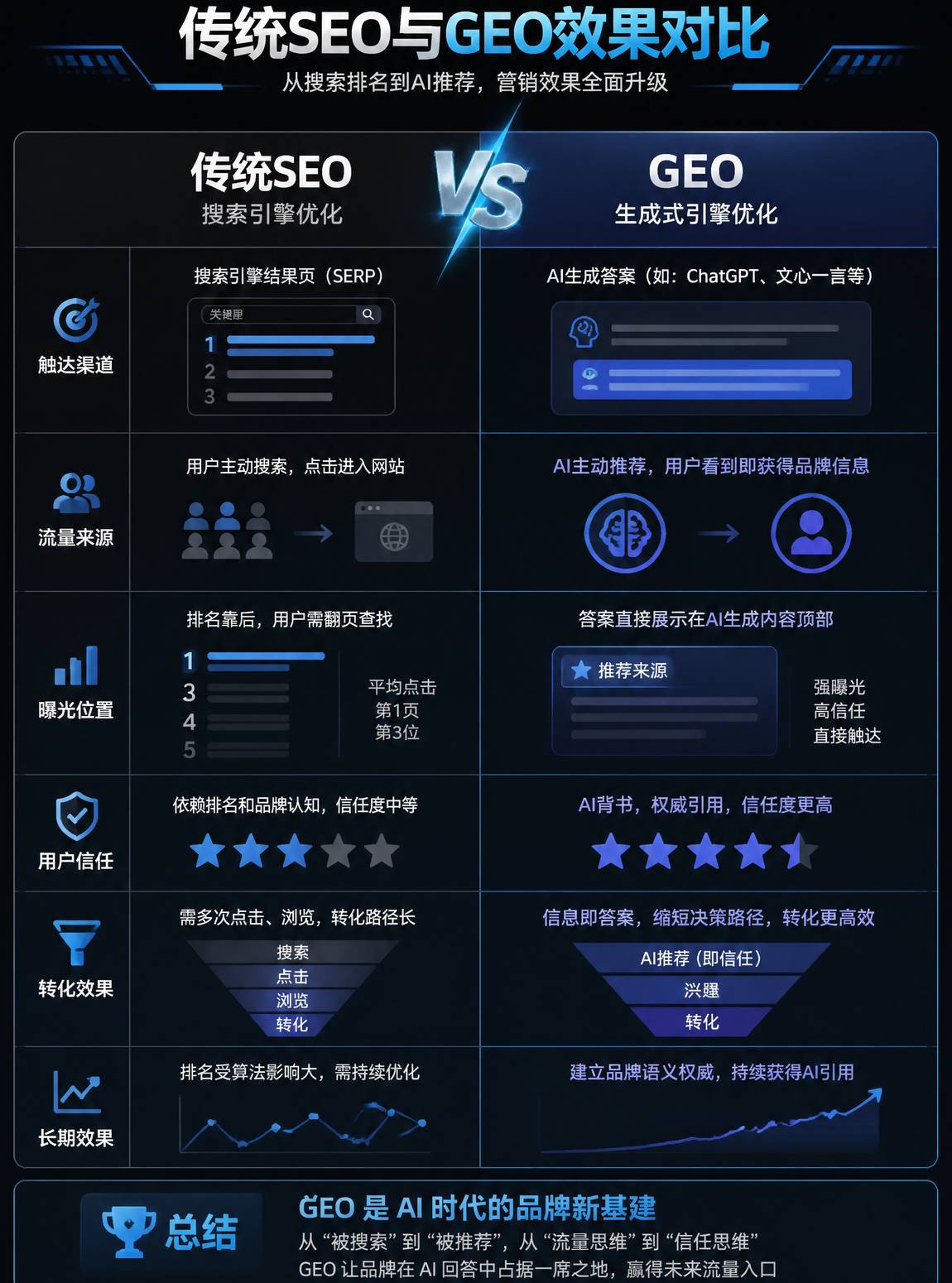 SEO与GEO效果对比