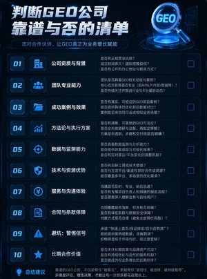 别被忽悠了！手把手教你判断GEO公司靠不靠谱