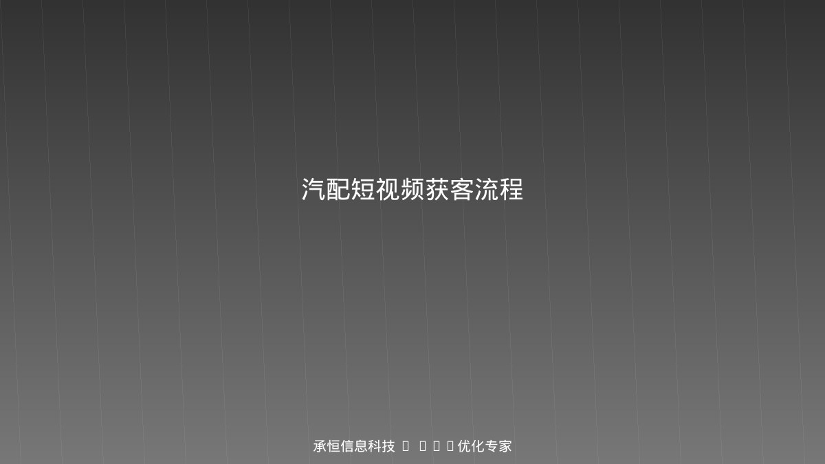 汽配短视频获客全流程图