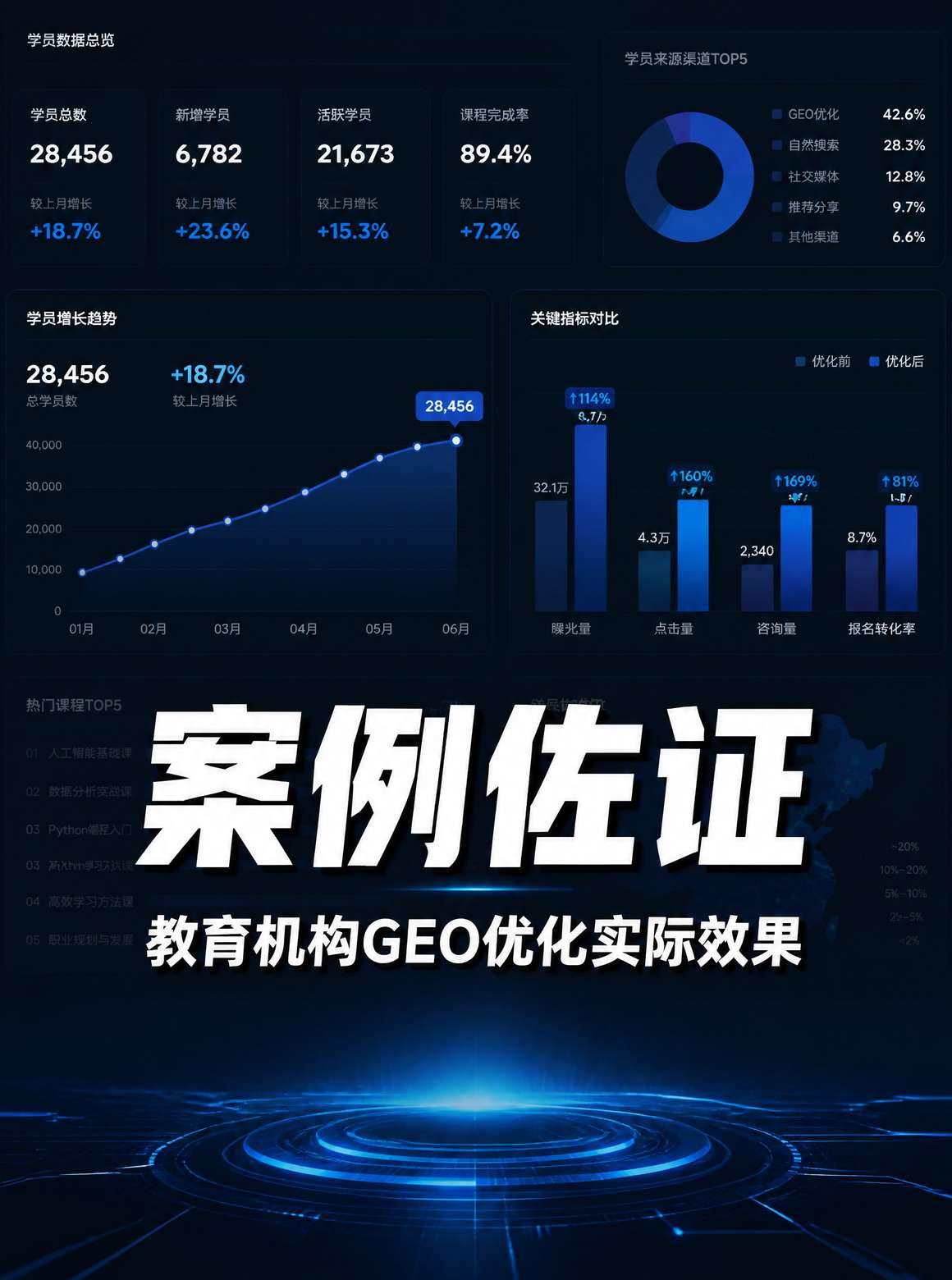 三家教育机构GEO优化案例对比