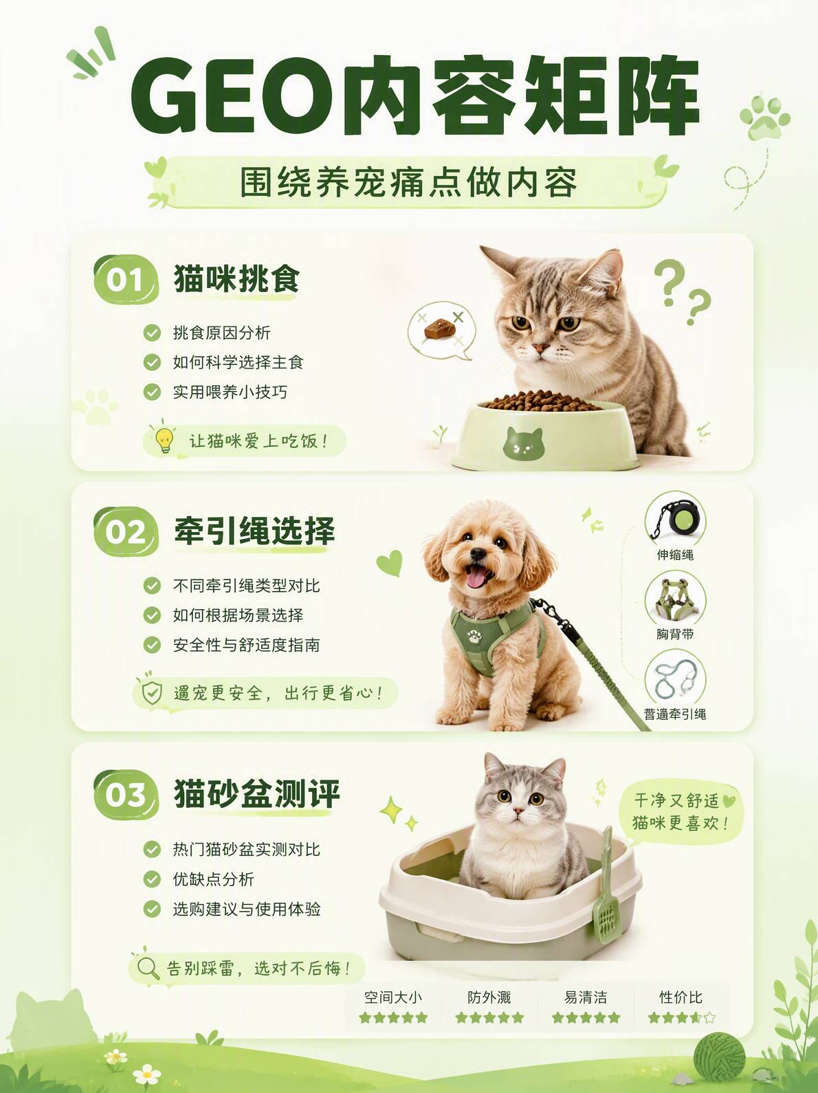 宠物用品GEO内容矩阵