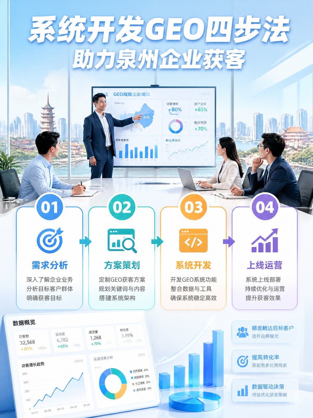 GEO优化四步法框架图