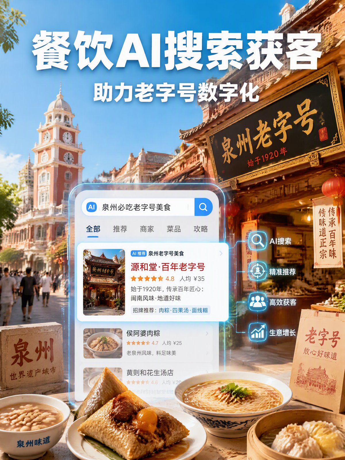 泉州餐饮AI搜索优化场景