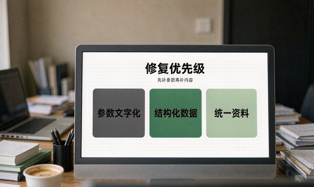 外贸独立站修复优先级:参数文字化、结构化数据、统一资料