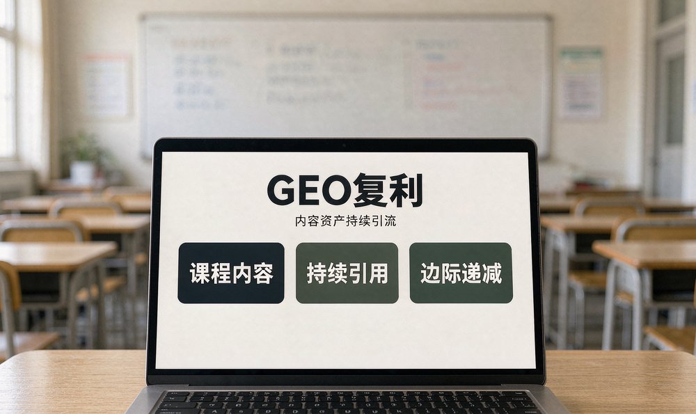 课程机构GEO复利:内容资产持续引流