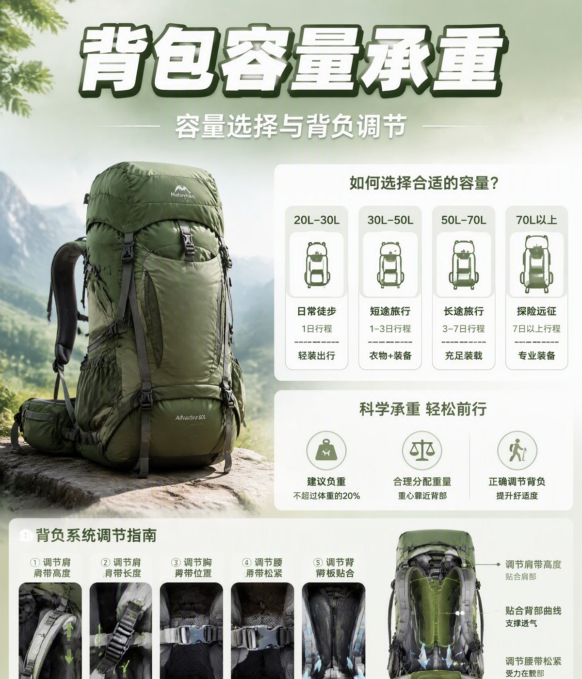 露营装备-背包容量与承重