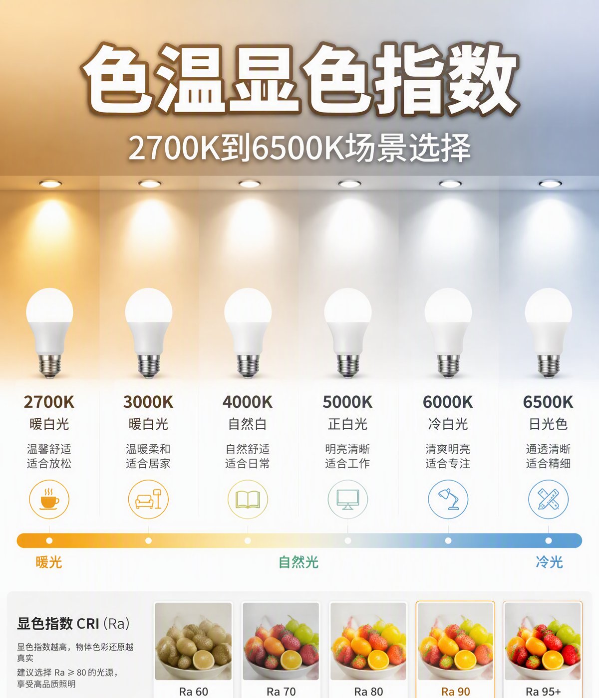 LED照明-色温与显色指数