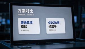 改版先改脸还是先改底子：老官网普通改版和GEO优化改版的差别在哪
