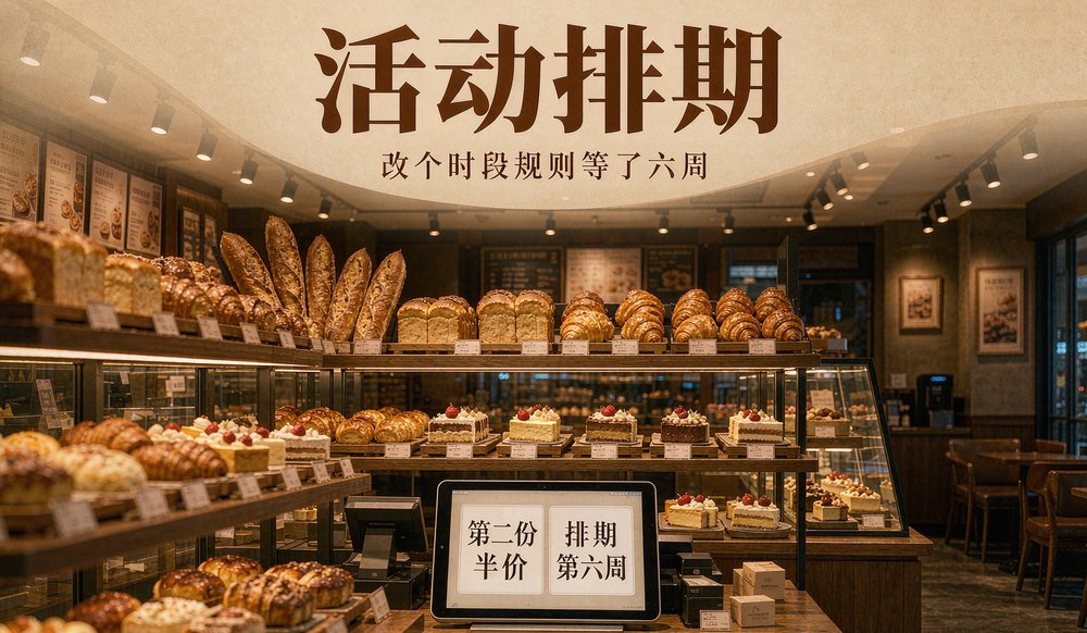 烘焙连锁门店活动排期系统问题