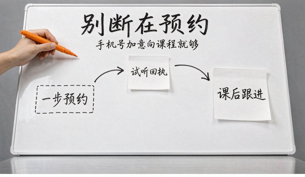 试听预约流程推演别断在预约