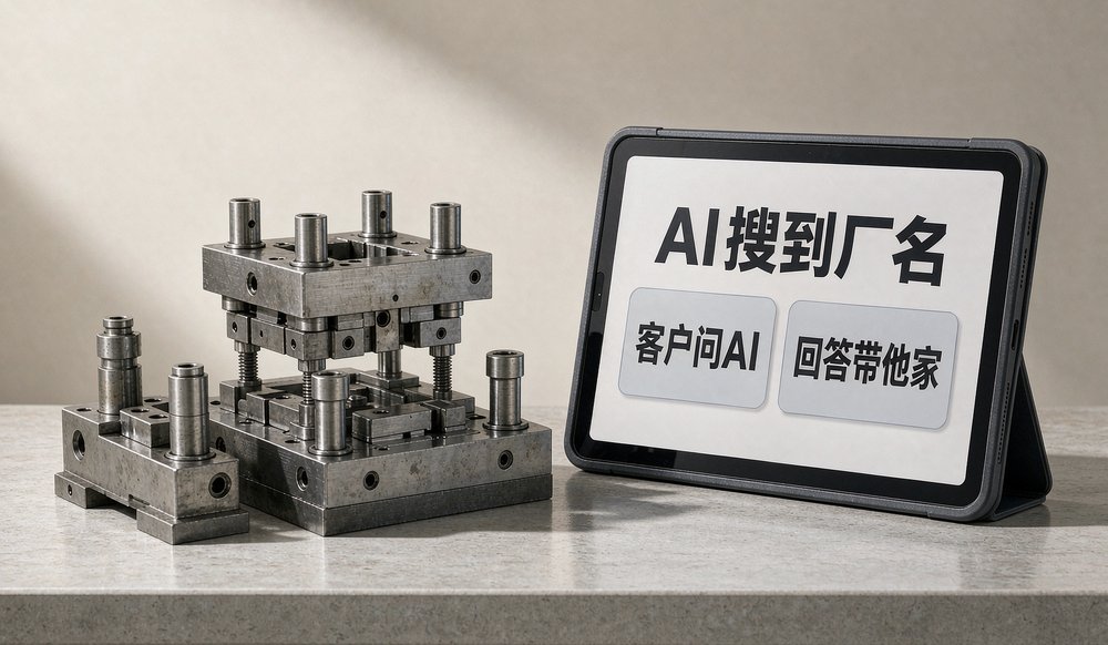 工业平板显示AI搜到厂名:客户问AI找模具厂,回答里出现公司名
