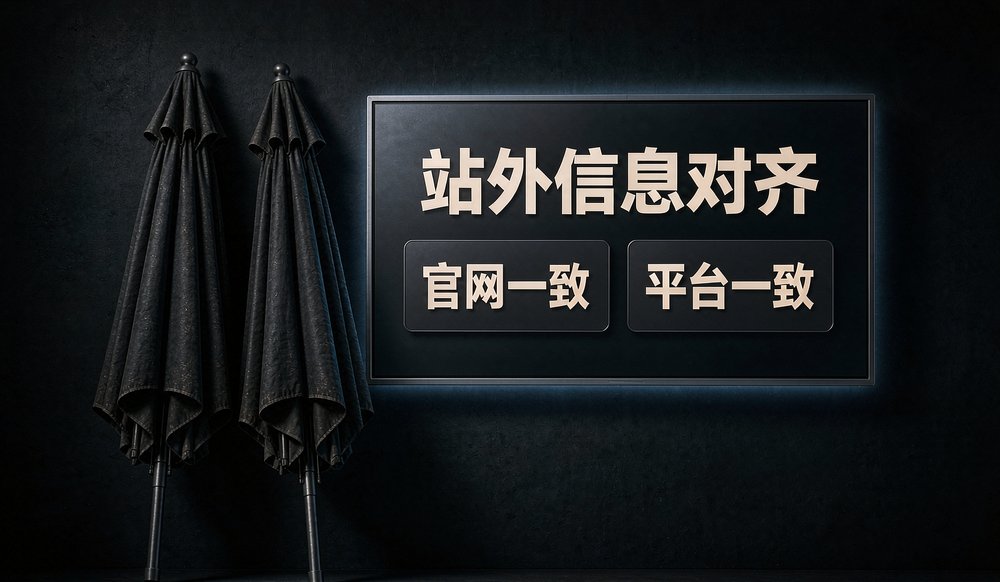 两把遮阳伞靠墙并列:站外信息对齐,官网与平台资料写法一致