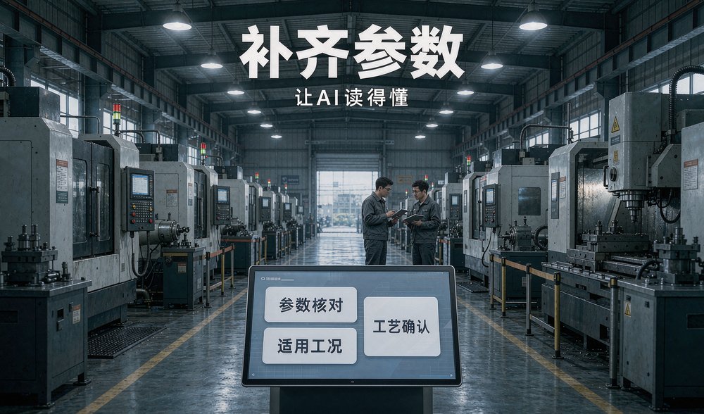 车间技术员与客户核对设备参数,官网参数补全