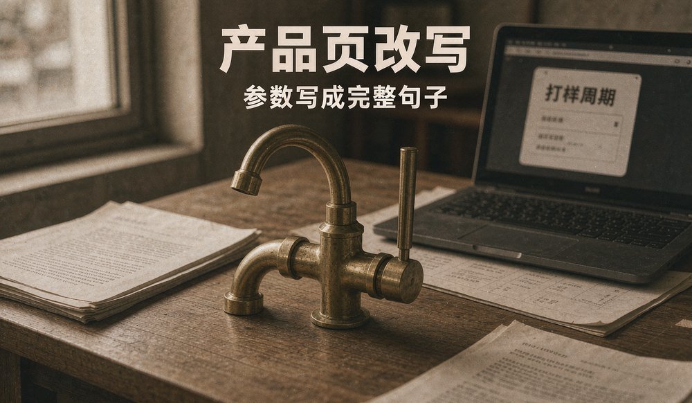 卫浴样品与英文产品页改写——外贸独立站参数要写成AI能引用的句子