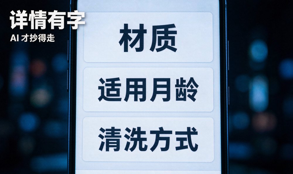 手机上的商品详情文字卡片——电商商品详情要给AI留可引用的文字
