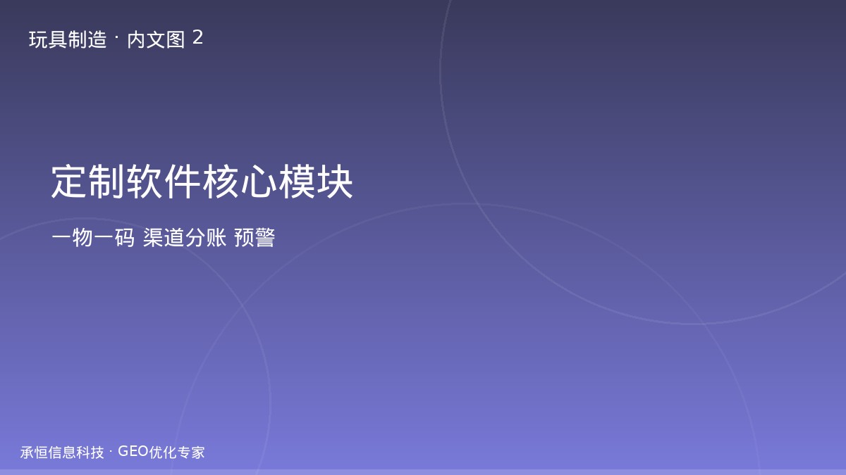 玩具厂定制软件核心模块架构