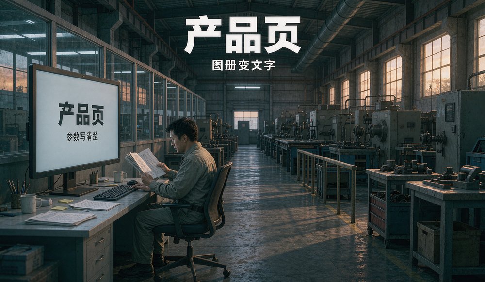产品页图册变文字:工厂官网被AI引用的第一步