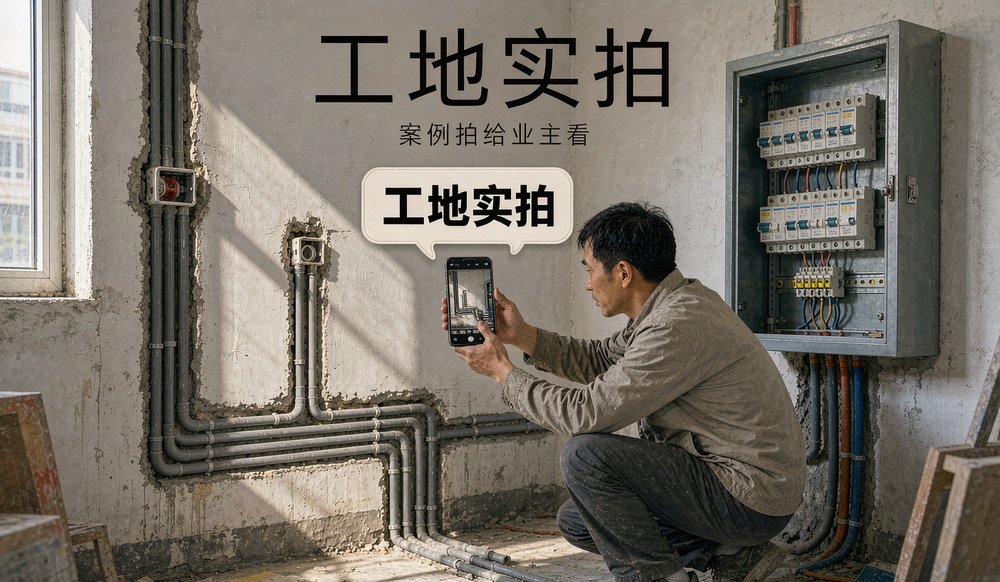 工地实拍：装修公众号案例内容素材