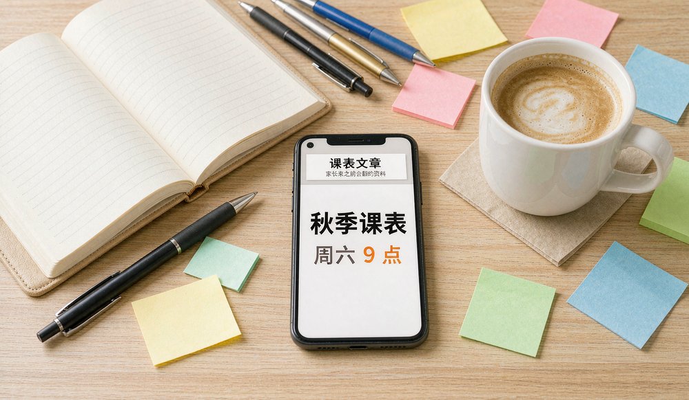 教培机构公众号秋季课表文章示例