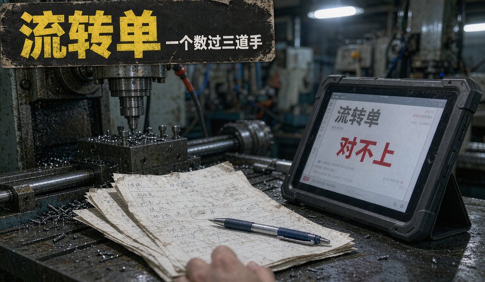工厂纸质流转单反复抄录易错