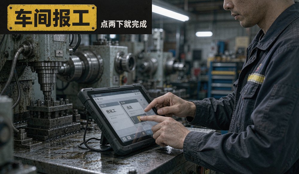 车间平板报完工生产进度实时可见