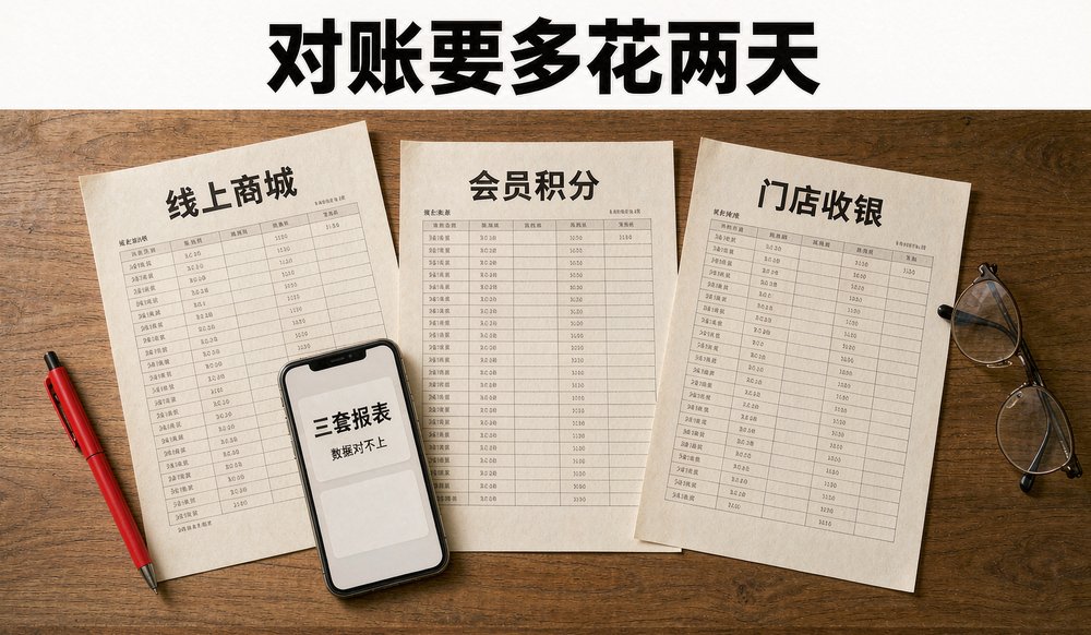 线上商城、门店收银与会员积分三套报表的数据打通工作