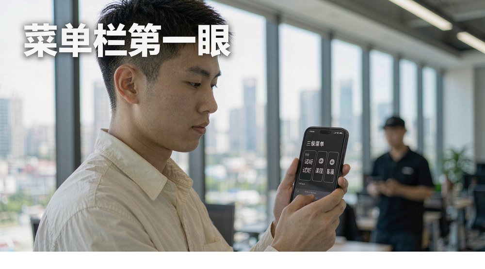 运营人员检查公众号三级菜单,知识付费流量承接从菜单栏开始