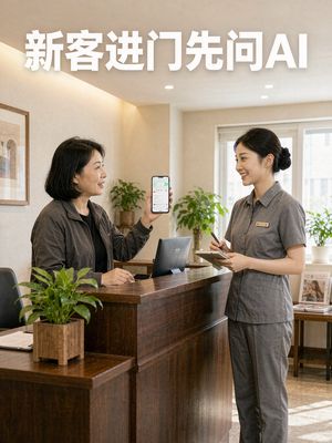 林姐的美容院没投过AI广告，新客进门却背出了豆包的推荐语