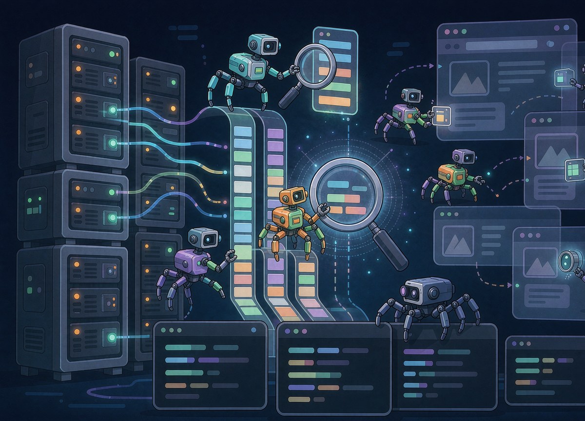 AI 爬虫日志行为差异分析示意图