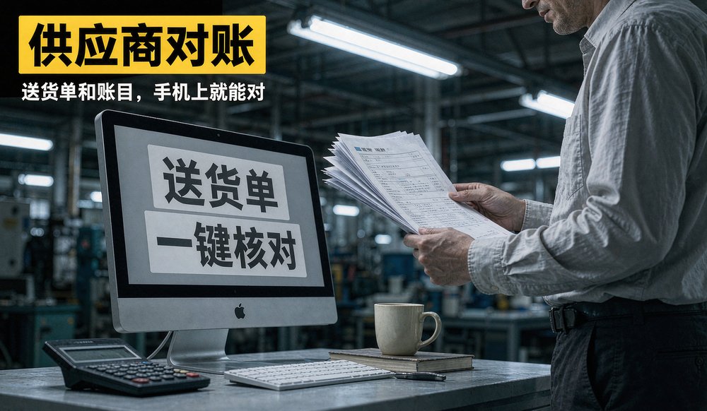工厂采购员用小程序核对供应商送货单,账目一目了然