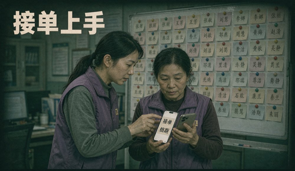 店长教家政阿姨用小程序接单