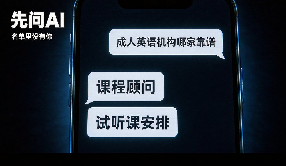 在手机上向AI咨询成人英语机构推荐