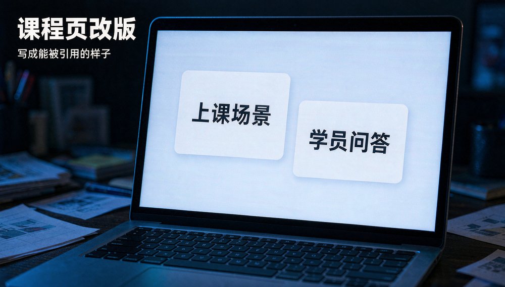电脑上改版教育机构课程页