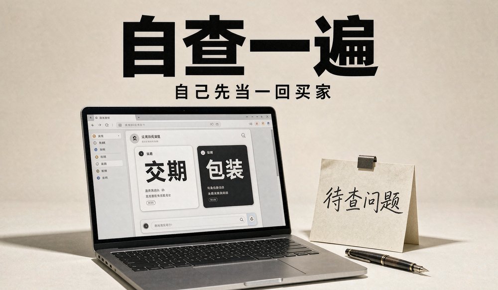 自己先当一回买家做自查