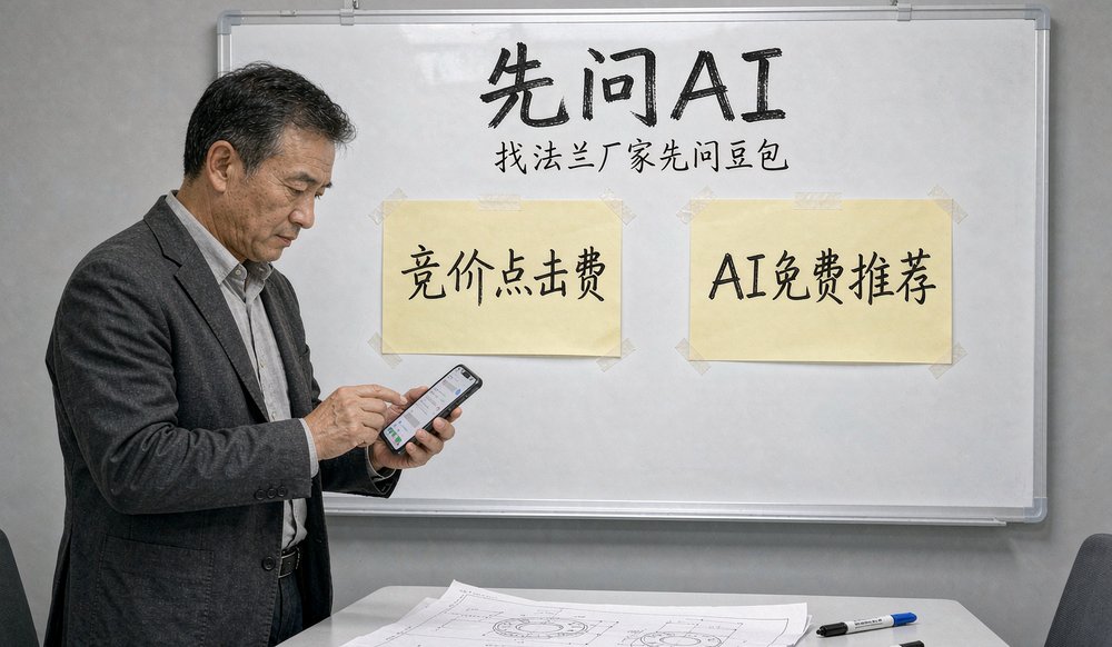 机械厂长先问AI找法兰厂家,GEO获客从提问开始