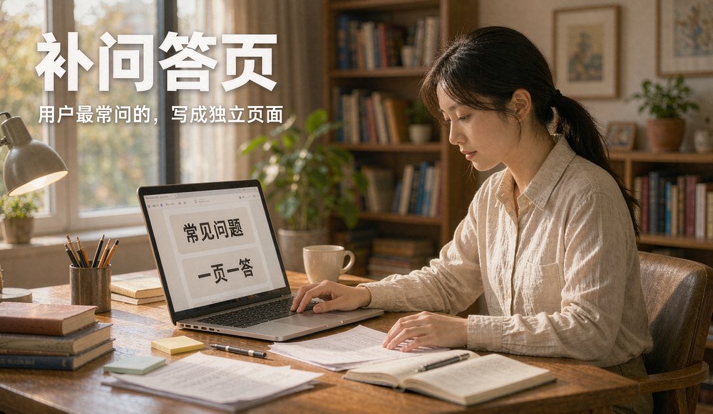 把用户最常问的问题写成独立问答页,一个页面答一个问题