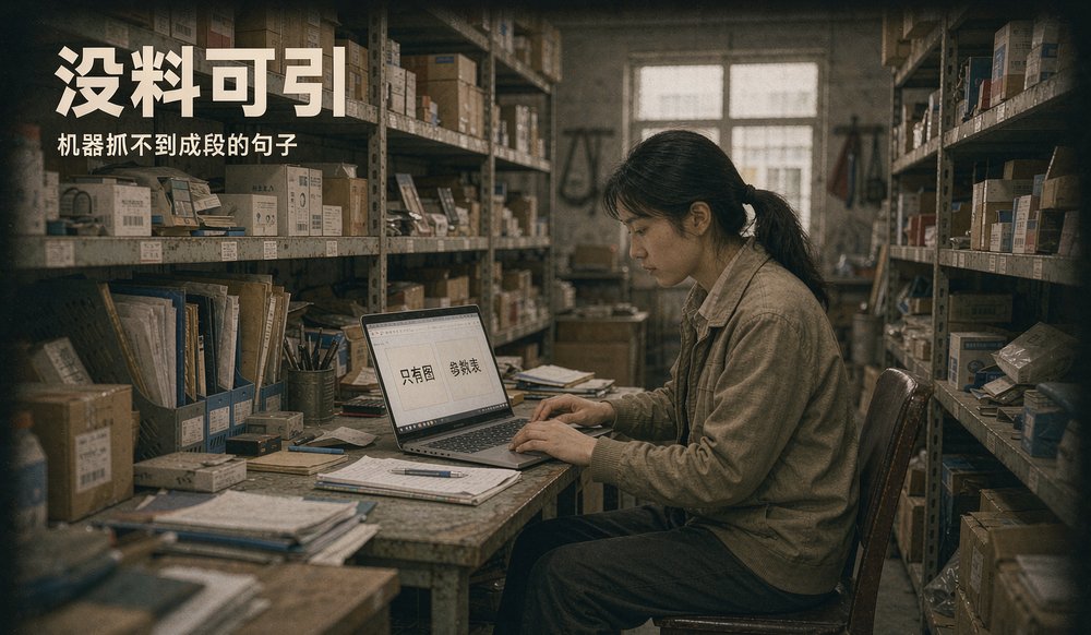 外贸业务员的电脑里，产品页只有产品图和参数表，机器抓不到成段句子