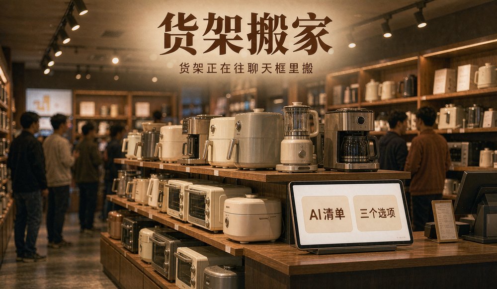门店货架还是那些货，买家挑货的第一站已经换成聊天框里的AI清单