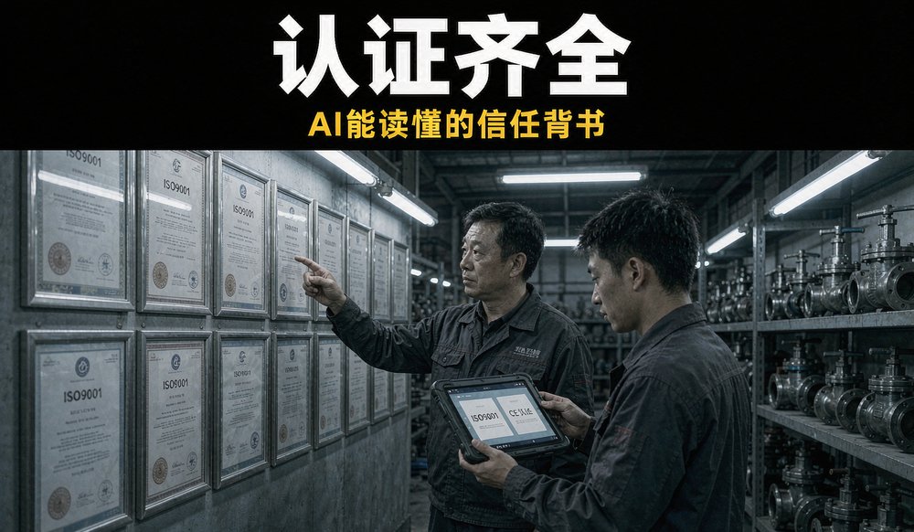 阀门厂认证证书墙成为信任背书