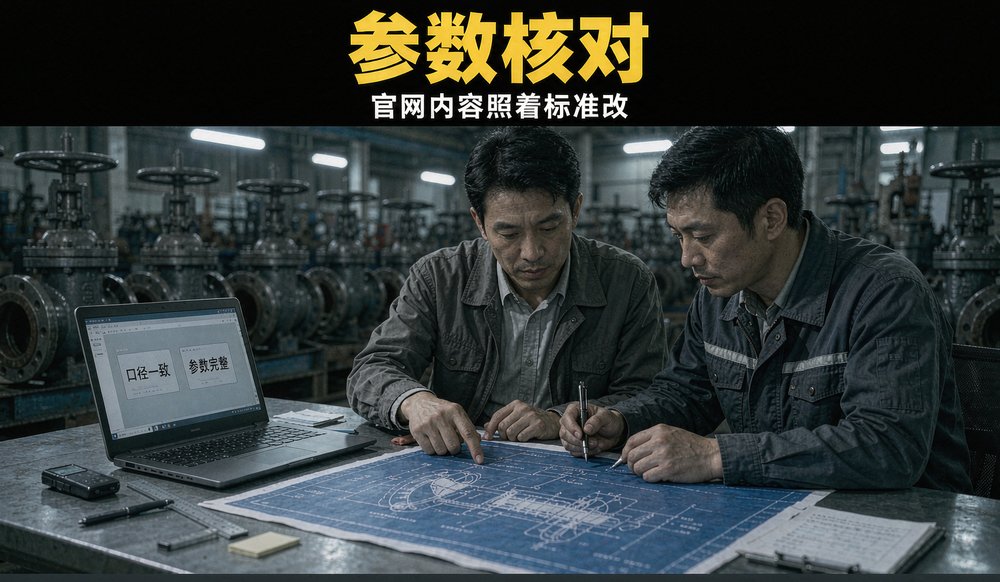 工程师核对阀门参数表让AI读得懂官网