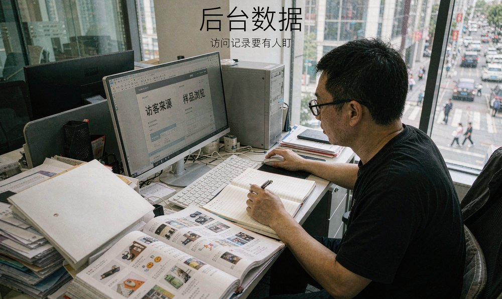 外贸经理查看小程序后台访客数据