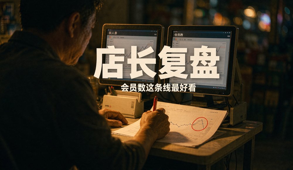 便利店店长复盘公众号会员数据曲线