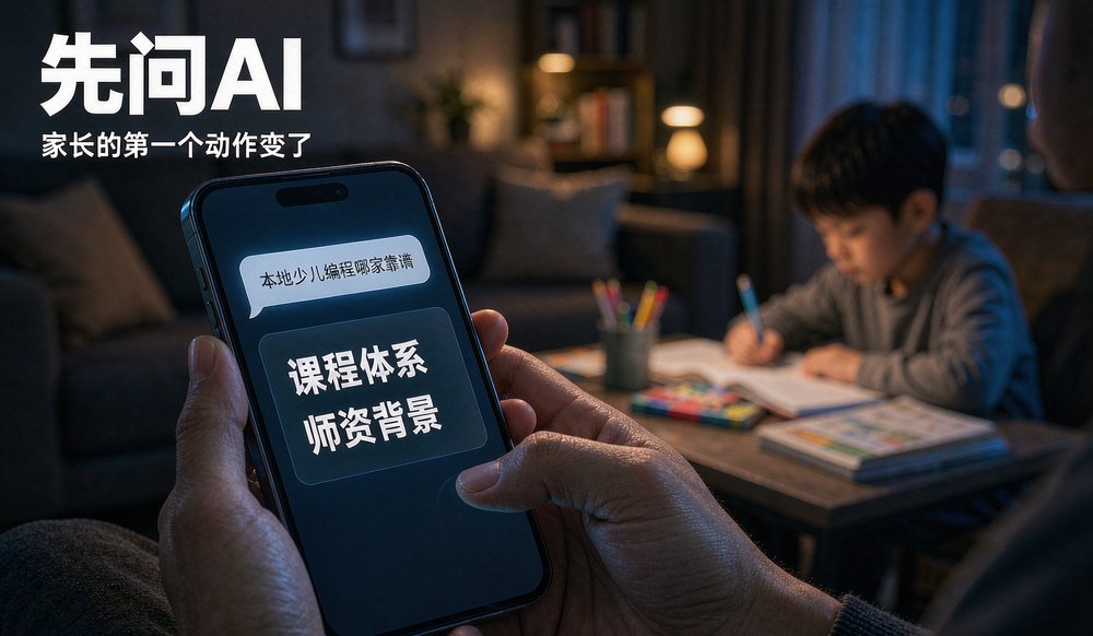 家长用AI搜索本地少儿编程机构