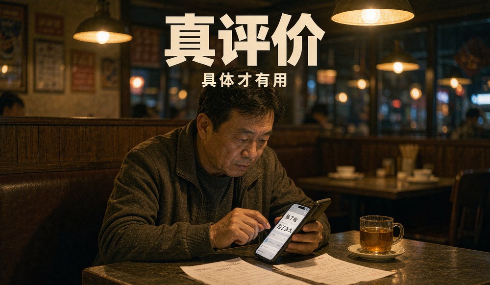 顾客在店里写具体评价，修了啥、用了多久