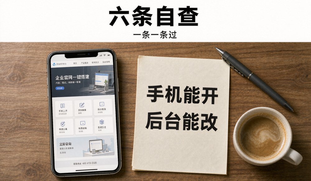手机与自查清单：手机能开、后台能改