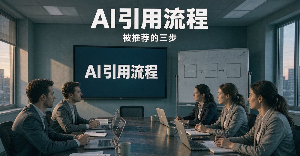 会议室里梳理AI引用流程:被AI推荐的三步